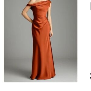 Azazie One Shoulder Rust Dress